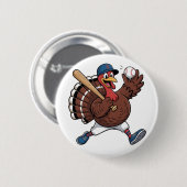 Turkije Batter Baseball Game Baseball Ronde Button 5,7 Cm (Voorkant /achterkant)
