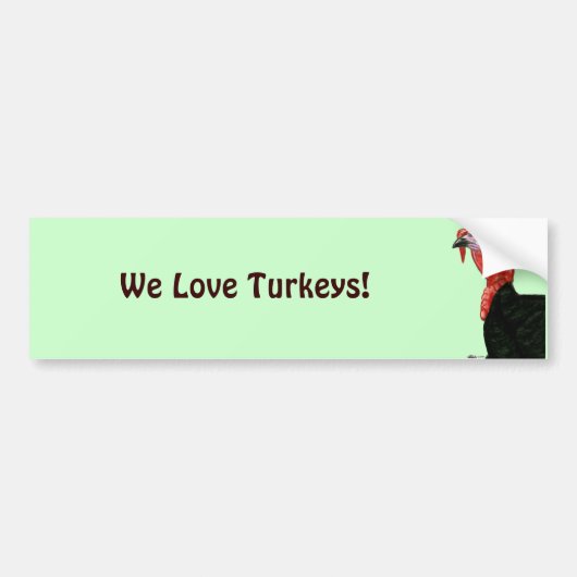 Turkije: Black Tom Head Bumpersticker (Voorkant)