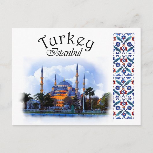 Turkije - Blauwe moskee Briefkaart (Voorkant)