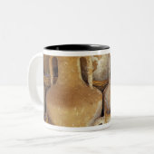 Turkije, Bodrum, Turquoise Coast, Bodrum Tweekleurige Koffiemok (Voorkant links)