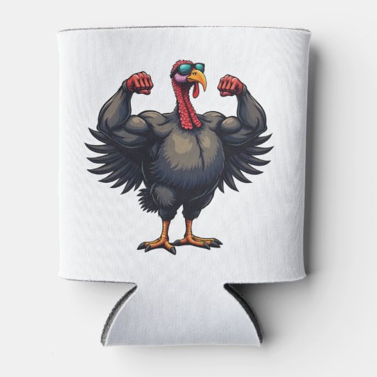 Turkije Bodybuilding Thanksgiving Dag Gym Workout Blikjeskoeler (Voorkant)