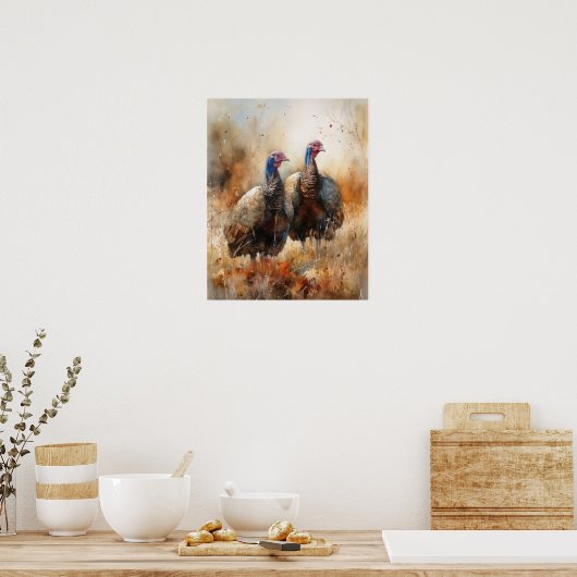 Turkije Boerderij Animal Art Print Poster (Keuken)