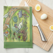 TURKIJE BOERDERIJ GOBBLERS THANKSGIVING KITCHEN TO THEEDOEK (Quarter Fold)