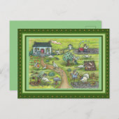 TURKIJE BOERDERIJ, HUMOROUS LAND THANKSGIVING BRIEFKAART (Voorkant / Achterkant)