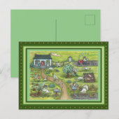 TURKIJE BOERDERIJ, HUMOROUS LAND THANKSGIVING BRIEFKAART (Voorkant / Achterkant)