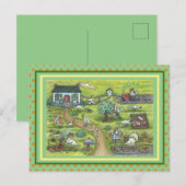 TURKIJE BOERDERIJ, HUMOROUS LAND THANKSGIVING BRIEFKAART (Voorkant / Achterkant)