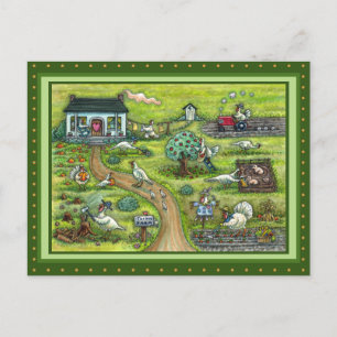 TURKIJE BOERDERIJ, HUMOROUS LAND THANKSGIVING VOGE BRIEFKAART