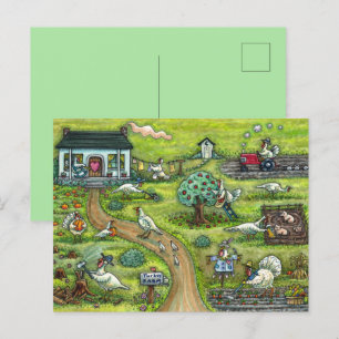 TURKIJE BOERDERIJ, HUMOROUS LAND THANKSGIVING VOGE FEESTDAGENKAART