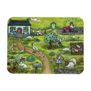 TURKIJE BOERDERIJ, HUMOROUS LAND THANKSGIVING VOGE MAGNEET