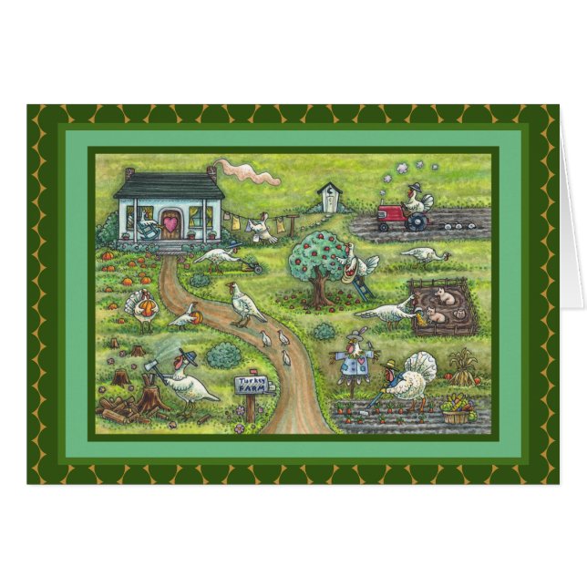 TURKIJE BOERDERIJ, LAND THANKSGIVING WENSKAART V (Voorkant Horizontaal)