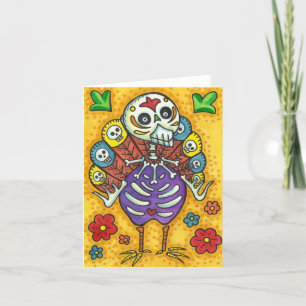 TURKIJE BOTTEN COLORFUL FOLLE THANKSGIVING BIRD SK KAART