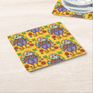 TURKIJE BOTTEN COLORFUL FOLLE THANKSGIVING BIRD SK KARTONNEN ONDERZETTERS