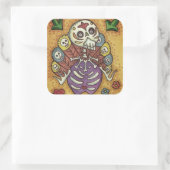 TURKIJE BOTTEN COLORFUL FOLLE THANKSGIVING BIRD SK VIERKANTE STICKER (Tas)