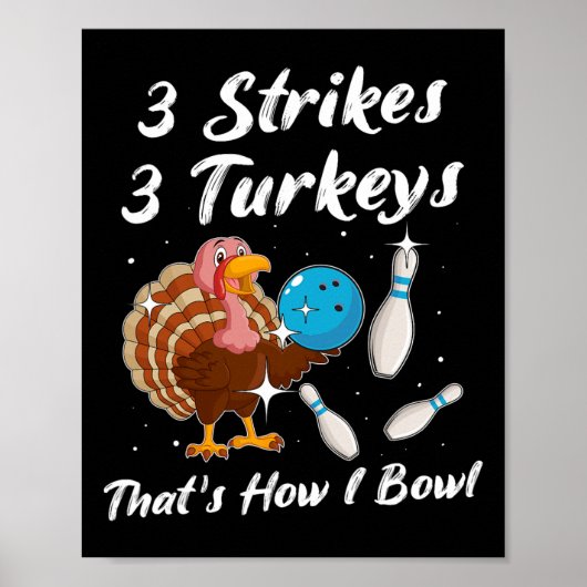 Turkije Bowling Player Strike Spare Bowler Poster (Voorkant)