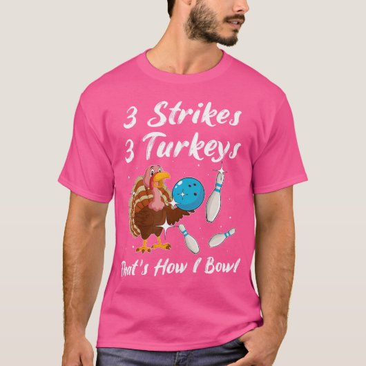Turkije Bowling Player Strike Spare Bowler T-shirt (Voorkant)