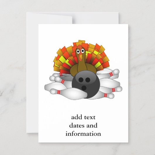 Turkije - Bowling Strike Magnetische Uitnodiging (Voorkant)