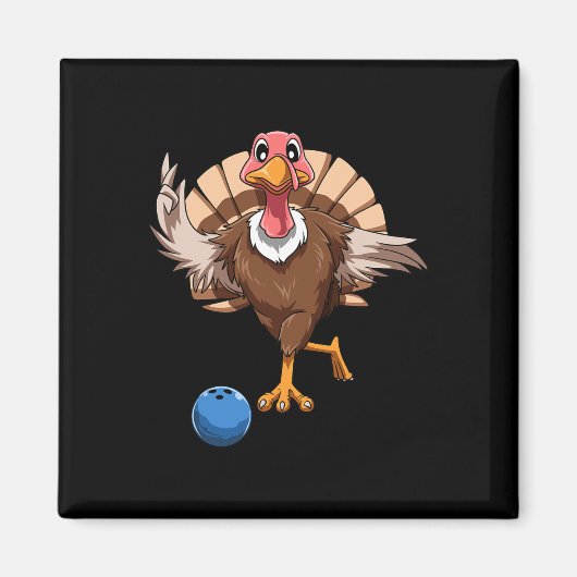 Turkije Bowling Thanksgiving Turkije legt Bowling Magneet (Voorkant)