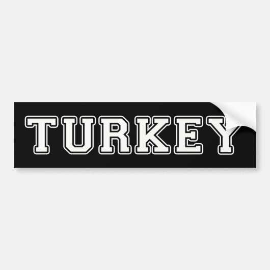 Turkije Bumpersticker (Voorkant)