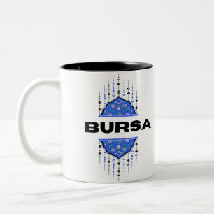 Turkije Bursa Souvenir Tweekleurige Koffiemok