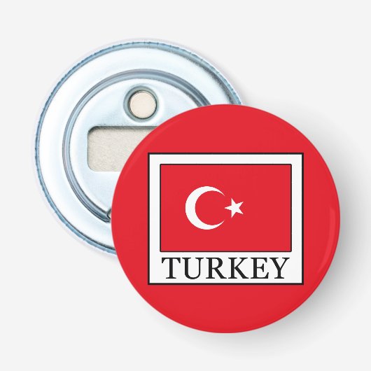 Turkije Button Flesopener (Voorkant)