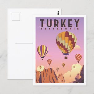 Turkije Cappadocië Beroemde Reisplaats Illustratie Briefkaart