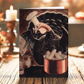  Turkije Chef Funny Thanksgiving Feestdagen Kaart