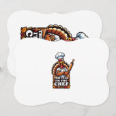Turkije Chef in Charge - Thanksgiving Feast Boss! Kaart (Voorkant / Achterkant)