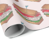 Turkije Club Sandwich Restaurant Diner Sandwiches Cadeaupapier (Rol Hoek)