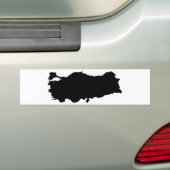 Turkije contourpictogram bumpersticker (Op auto)