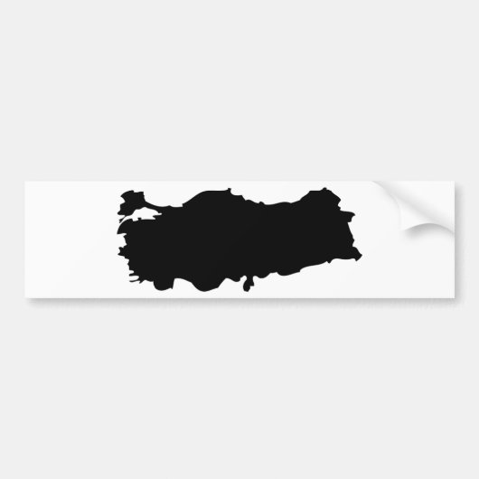Turkije contourpictogram bumpersticker (Voorkant)