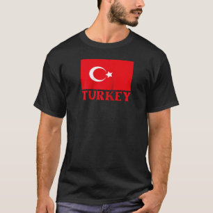 Turkije Country Flag Souvenir Turkije Raglan T-shirt