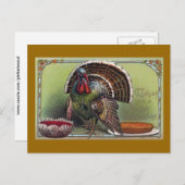 Turkije, cranberrysaus & pompoentaart Thanksgiving Feestdagenkaart (Voorkant / Achterkant)