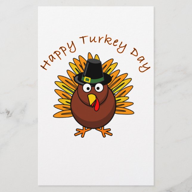 Turkije Dag Thanksgiving Vakantie Turkije Logo (Voorkant)