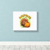 Turkije Dag van de Thanksgiving Oversized T-Shirt Canvas Afdruk (Insitu (Houten vloer))