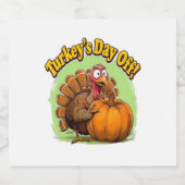 Turkije Dag van de Thanksgiving Oversized T-Shirt Sparkling Wijnetiket (Enkel label)