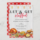 Turkije Dag Vriendsgeven Thanksgiving Diner Kaart (Voorkant / Achterkant)