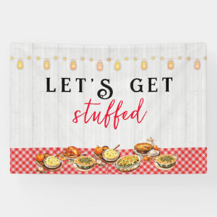 Turkije Dag Vriendsgeven Thanksgiving Diner Spandoek