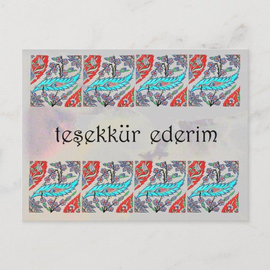 TURKIJE - Dank u Briefkaart (Voorkant)