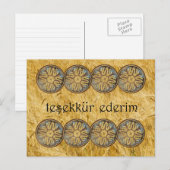 TURKIJE - Dank u Briefkaart (Voorkant / Achterkant)