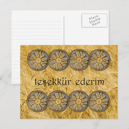 TURKIJE - Dank u Briefkaart (Voorkant / Achterkant)