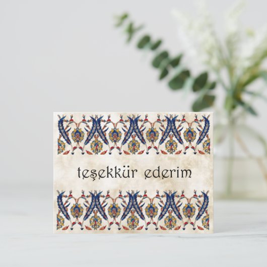 TURKIJE - Dank u Briefkaart (Staand voorkant)