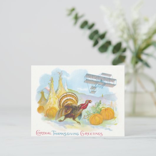 Turkije dat een vliegtuig op een bepaald terrein k briefkaart (Staand voorkant)