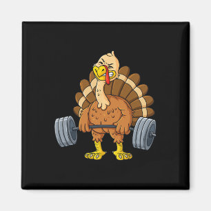 Turkije Deadlift Leuk Thanksgiving Dag Fitness Wee Magneet