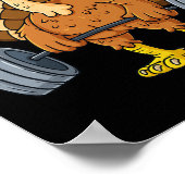 Turkije Deadlift Leuk Thanksgiving Dag Fitness Wee Poster (Hoek)