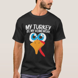 Turkije Design Kinder Jongens Meisjes Vogelkalkoen T-shirt