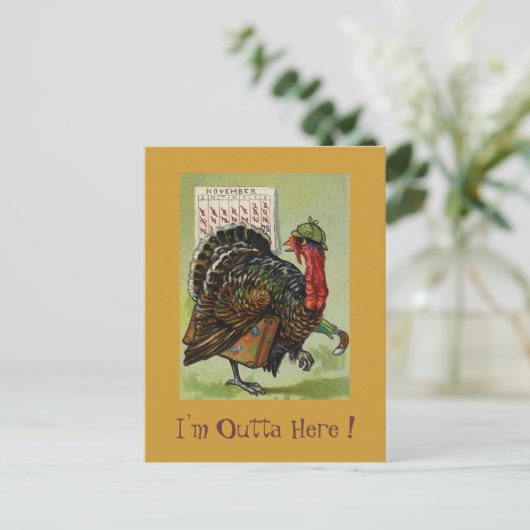 Turkije die het Briefkaart van de Thanksgiving (Staand voorkant)