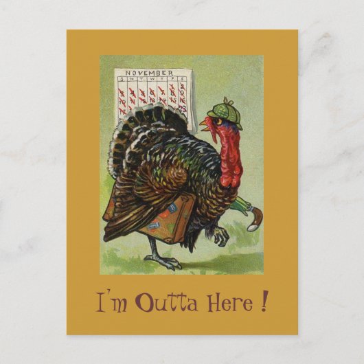 Turkije die het Briefkaart van de Thanksgiving (Voorkant)