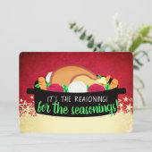 Turkije diner restaurant catering kerstkaart (Staand voorkant)