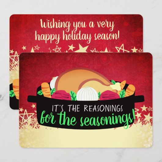 Turkije diner restaurant catering kerstkaart (Voorkant / Achterkant)