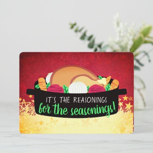 Turkije diner restaurant catering kerstkaart (Staand voorkant)